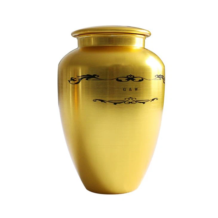 Classic Brass Colour Pet Funeral Urn