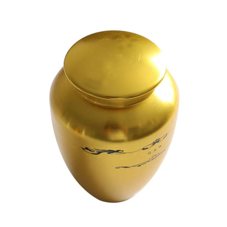 Classic Brass Colour Pet Funeral Urn
